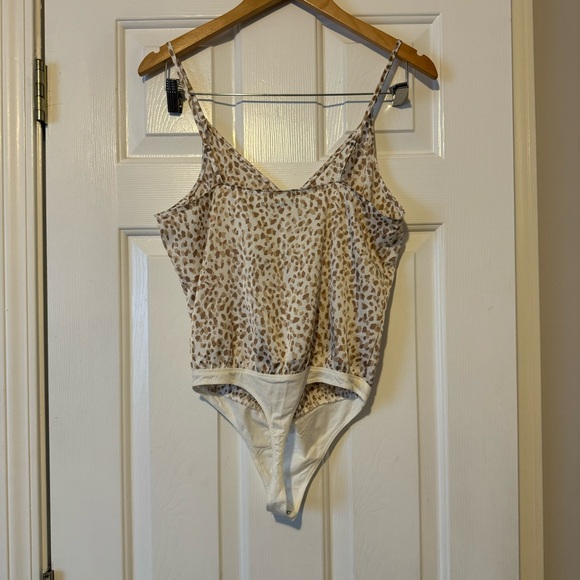 Abercrombie & Fitch Leopard Print Spaghetti Strap Bodysuit | New With Tags 0336 - Picture 7 of 8